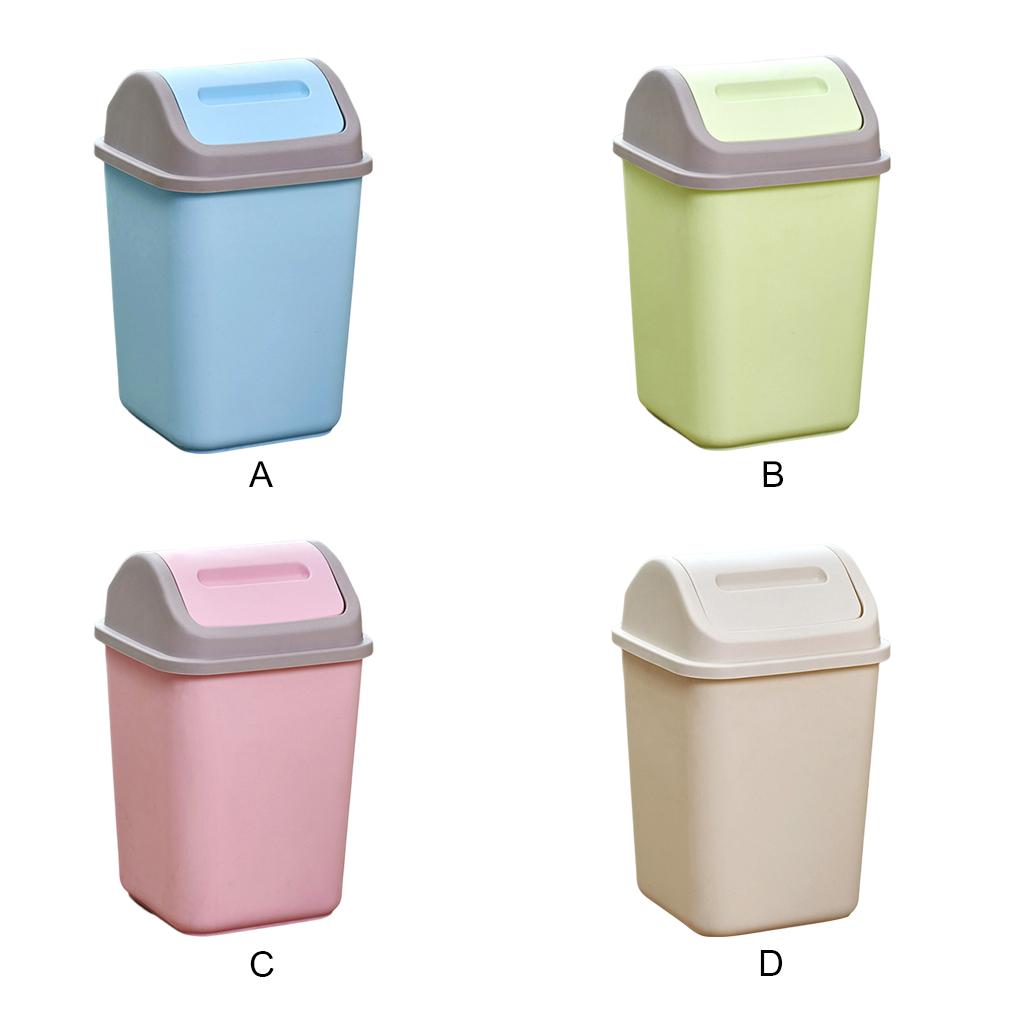 Plastic Swing Lid Classified Bin Home Office Rubbish Waste Dustbin Garbage Container Wastebasket Trash Can with Cover