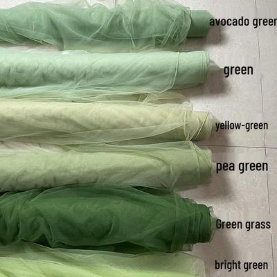 Avocado & Cyan Green Soft Gauze Curtain Fabric for Kindergarten Design