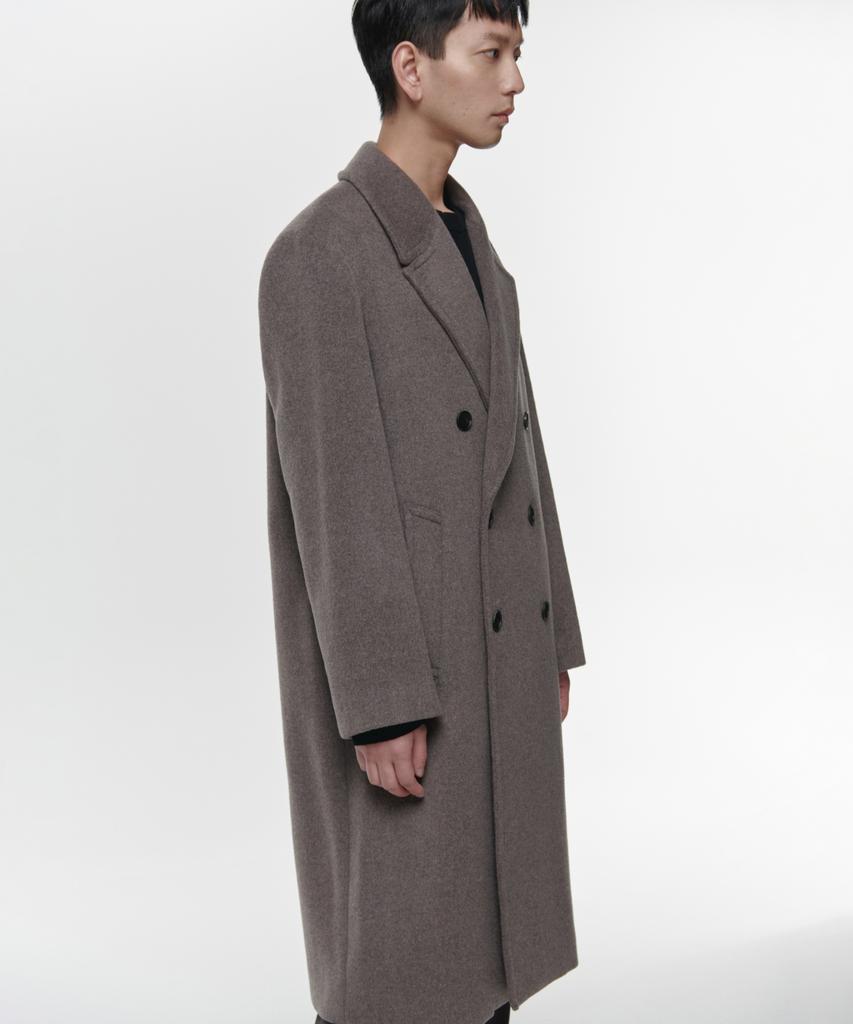 Musinsa Standard Cashmere Blend Oversized Double Coat [Taupe]