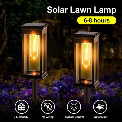 Solar Lawn Light Outdoor Led Tungsten Solar Ground Plug Garden Light Waterproof Garden Decoration Landscape Light