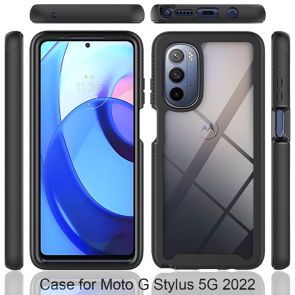 Fit Moto G Stylus  4G Shockproof Clear PC Case TPU Bumper Rugged Defender Cover For Moto G Stylus  5G Case