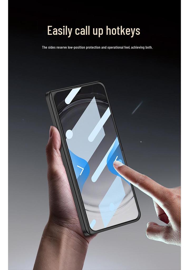 OPPO Find N6 Magnetic Hinge Phone Case with Finger Ring Holder, Wireless Charging, Anti-Peep, Thin & Stylish