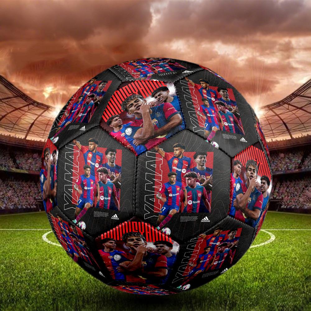 Lamine Yamal 19 Lamine Gonalons Fc Barcelona Soccer Ball Size 5 Football Machine Sewn Indoor/Outdoor Training and Matches Surprise Collection Gift