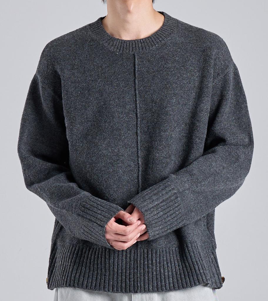 Beoteunseoul Center Pintuck Point Knit (Charcoal)