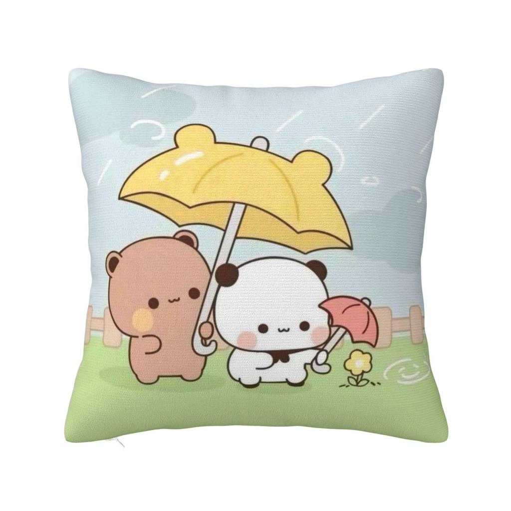 Bubu & Dudu In The Rain Pillow Case Fashion Pillow Cover Square Custom DIY Cushion Cover Pillowcases For Chair Home Decoration