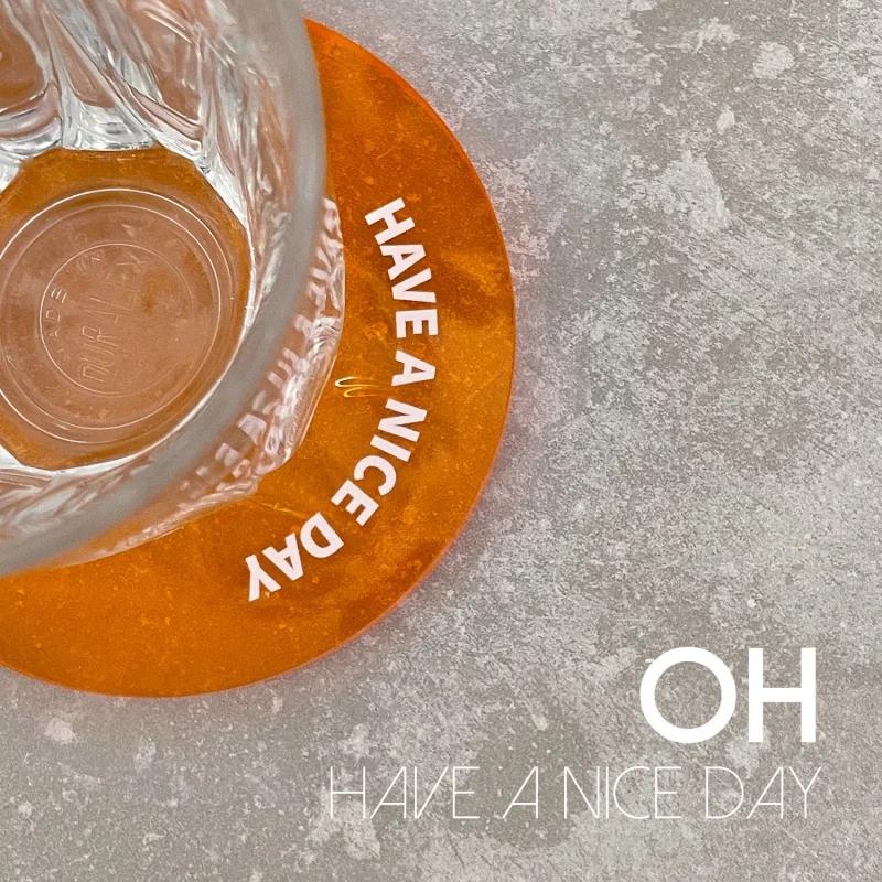 Round Acrylic Coasters Creative Heat Insulation Waterproof Ornaments Kitchen Non-slip Anti-scald Coaster Household Decoration