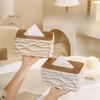 Wave Tissue Box - Simple and Elegant Household Dining Table Coffee Table Tissue Box - High-end and Spacious Tissue Paper Storage Box for Meals