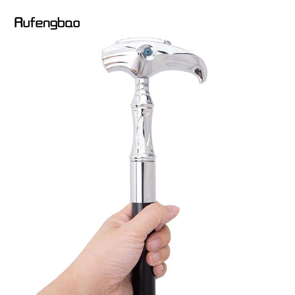 White Luxury Decorative Cosplay Flexible Cane Elegant Fashion Eagle Adjustable Cane Cosplay Alloy Crosier Vintage  Stick 105cm