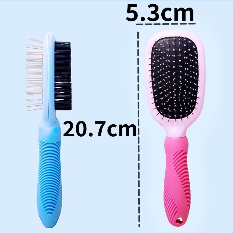 Dog Brush Double Sided Dogs Comb Massage Dog Brush Pet Hair Remover No Hurt Combs for Pet Grooming Comfortable Handle Dogs Comb