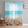 Window Openings Rocks Seaside Views White Tulle Curtains For Living Room Bedroom Space Space Children Room Kitchen Area Window Decor Sheer Voile