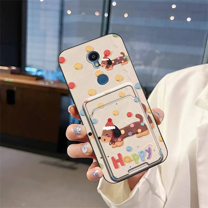 Silicone Fashion Design Phone Case For Sharp Rouvo V Card Slot Back Cover Shockproof Waterproof Anti-knock Cartoon TPU