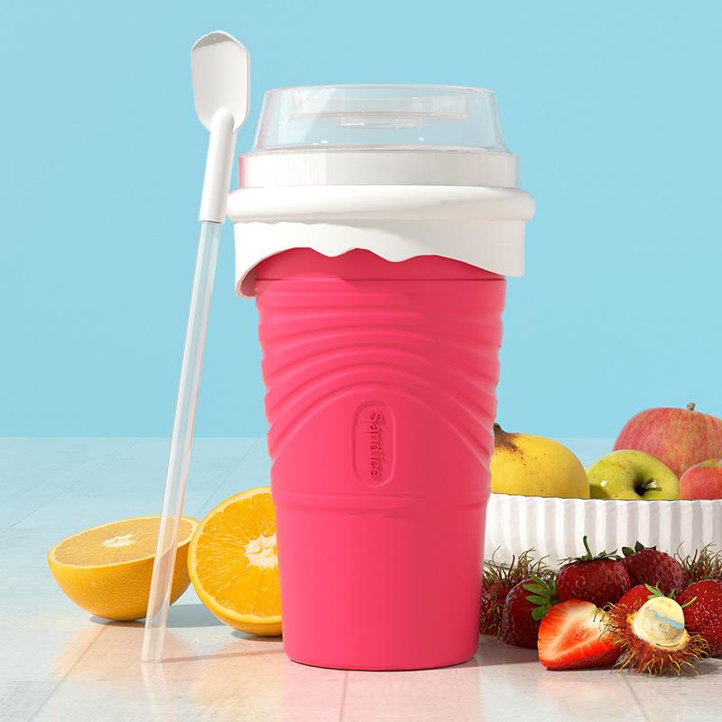 500ml Silicone Quick-cooling Cup Cooler for Drinks Squeeze Bottle Home Outdoor Beverage Homemade Smoothie Cup Ice Cream Cup Mugs