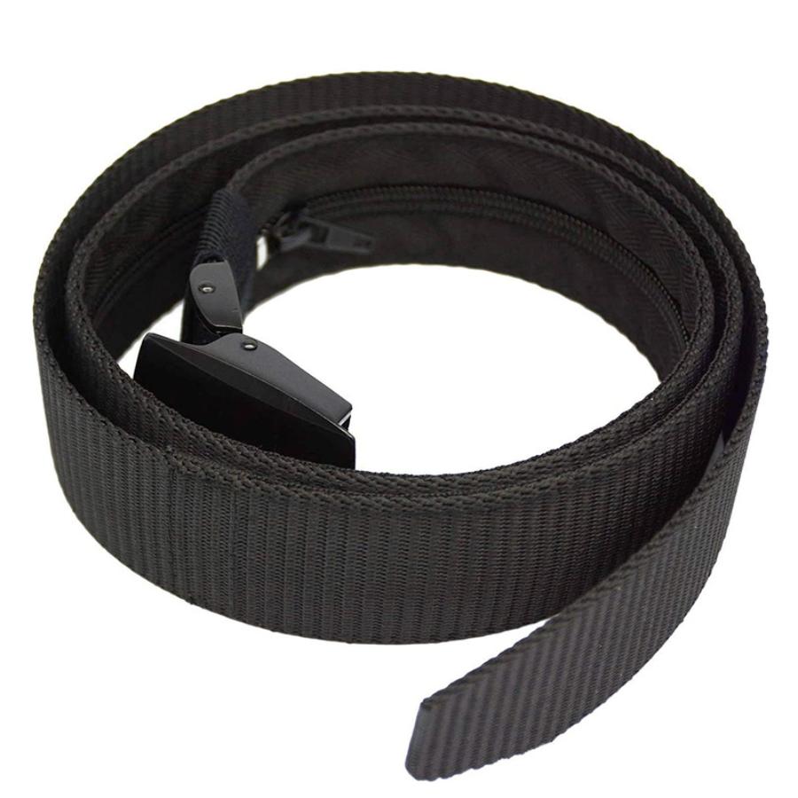 

1шт нейлонова поясна сумка Secret Security Zip Pocket Change Wallet Black Minimalistic Wallet Protect Hidden for Travel Shopping чорний