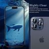 Camera Protection Film - for iPhone 15 Pro/Pro Max - Tempered Glass - Anti-Scratch - Navy Blue