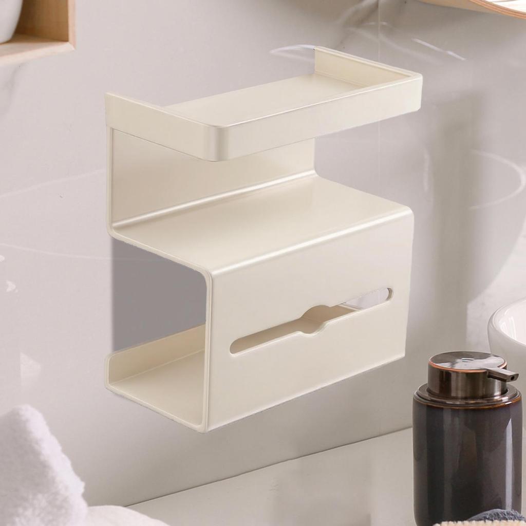 Toilet Paper Holder With Shelf No Drilling Toilet Paper Holder With Wipes Storage Modern Space-Saving Organizer Stand For