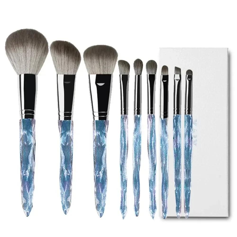 Professional Makeup Brush Set 9PCS High Quality Aesthetic Beauty Eyeshadow Blush Brushes for Makeup Lovers