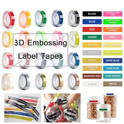 20Color Compatible 3D Label Tapes Embossed Label Tape for Dymo Embossing Label Maker Printer Ribbon Labeling Machine 12965 1610