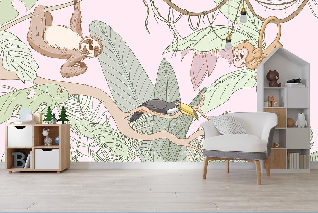 Fototapete Tropische Dschungeltiere