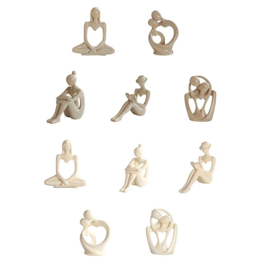 Contemporary Abstract Statue Decorative Resin Art Sculpture For Office Desk Bookshelfs And Modern Interior Designs Accent