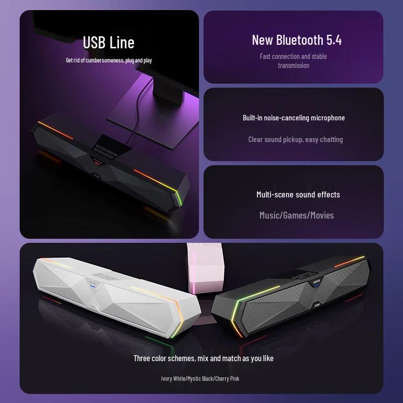 Edifier M30 Plus Desktop Bluetooth Gaming Speaker with RGB Light CN plug (adapter included) (CN version)