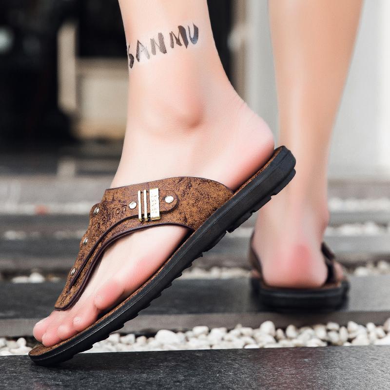 New Summer Men Flip Flops Beach Slippers Man Sandals Non-Slip Home Slipper Indoor House Anti-Slip Shoes Outdoor Male Shoes