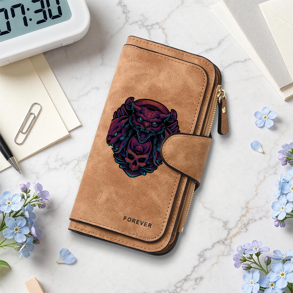 Gothic Pattern Purse Large Capacity Long Wallet Fashion Card Holder