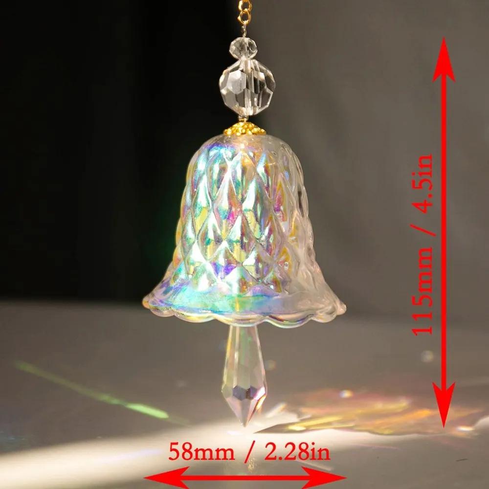 

1Pcs Christmas Crystal Bell Pendant Christmas Tree Decoration New year s eve Holiday Gift Ornament Home Decor Window Supplies