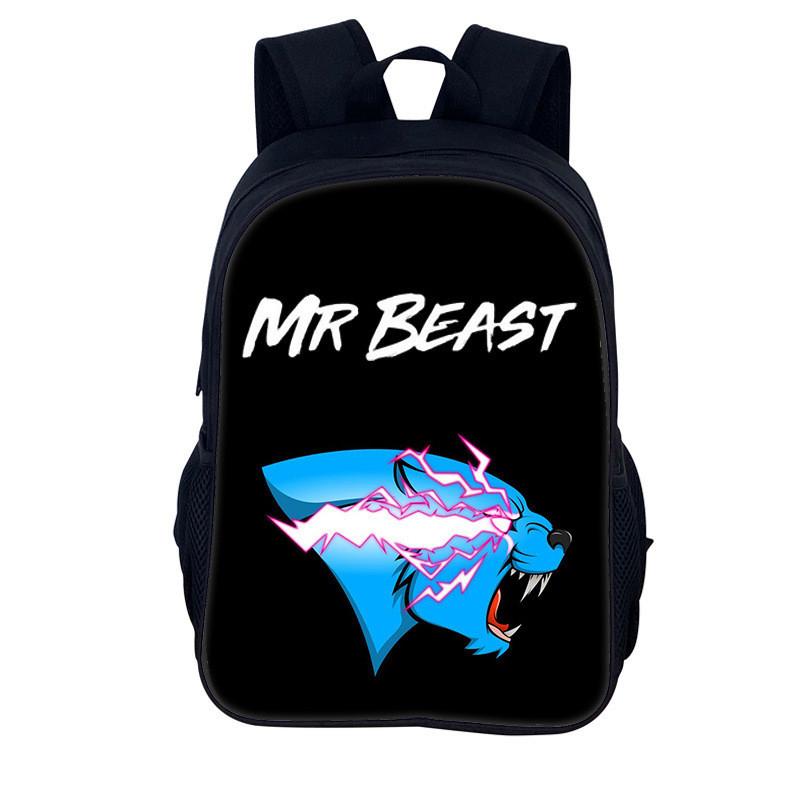 Mr Beast Lightning Cat Rucksack Für Studenten Und Outdoor-Nutzung Nylon Kreatives Muster