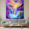 "Rainbow Waterfall Fantasy Landscape" Patterned Tapestry Decorative Wall Hanging, Home Bedroom Living Room Decor
