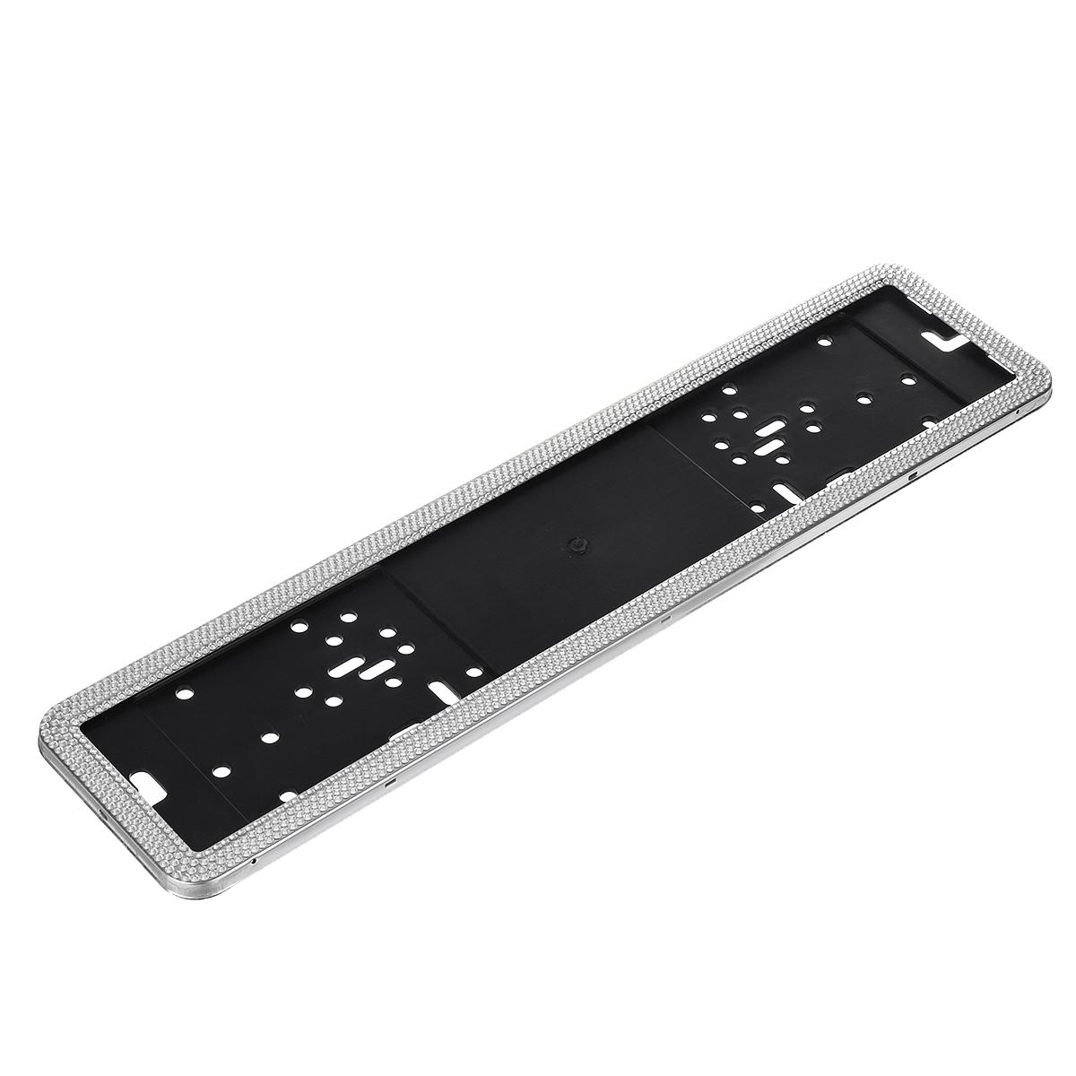

1PCS Universal an License Plate Frame Russian Car Licence Number Plate Frame Crystal Diamonds license plate holder білий