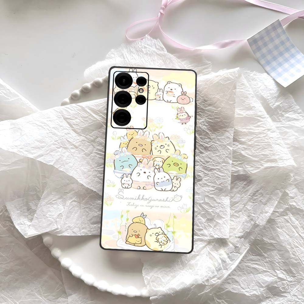 Anime S-Sumikko G-Gurashi Phone Case For Samsung S 24 fe 25 Ultra plus 20 lite 21 30 22 23 24 22 Ultra 5G Fundas