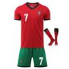 Portugal Ronaldo Kids Sportswear Soccer Jersey Red