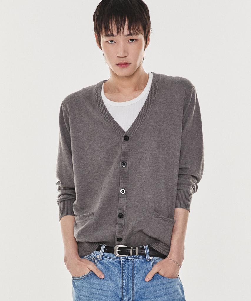 Kichul Daylight Solid Cardigan (Warm Grey)