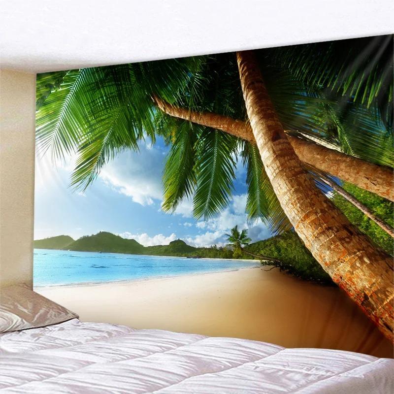 Bohemian style bedroom sofa blanket beautiful sea view Indian mandala tapestry wall hanging tapestry
