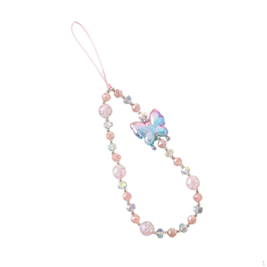 Beaded Phone Lanyard Cute Key Chains Handbag Pendant Decor Multifunctional Elegant Bracelet