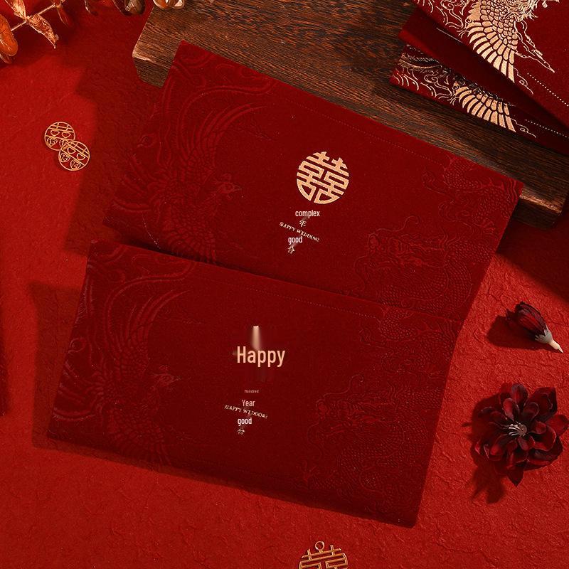 Large Red Wedding Gift Envelope - New Style Happy Packet for Money 