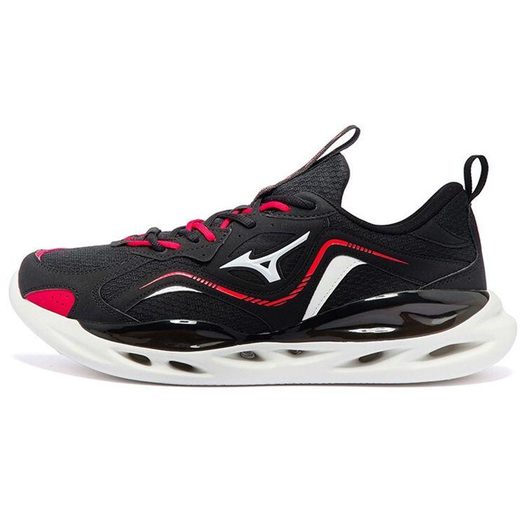 Mizuno KOI 1.5 Unisex Low Top Running Shoes Black Red Fabric Synthetic Leather D1GH220402 42
