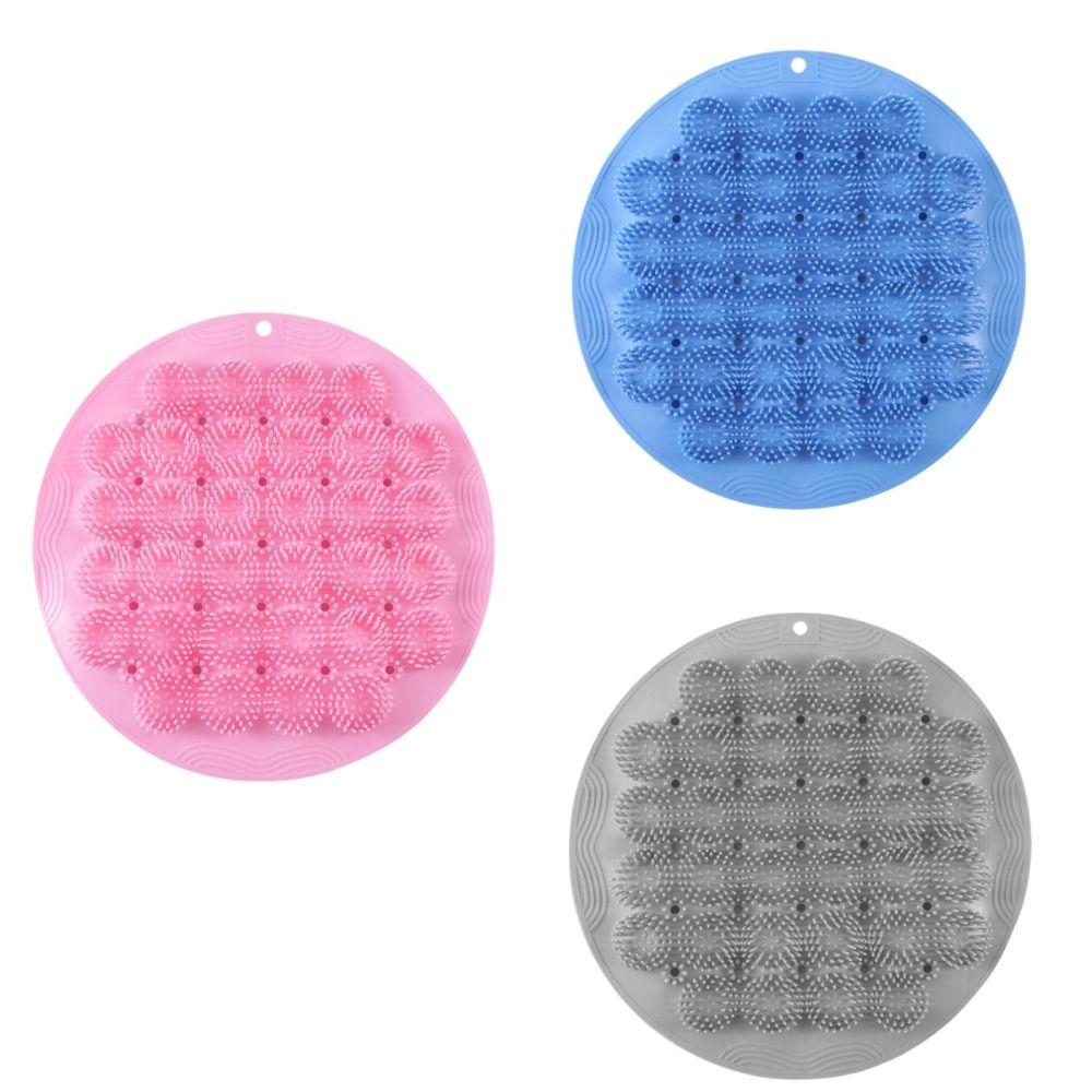TPR Bath Brush Multifunction Exfoliating Brush Mat Back Massage Cleaning Brush  Shower