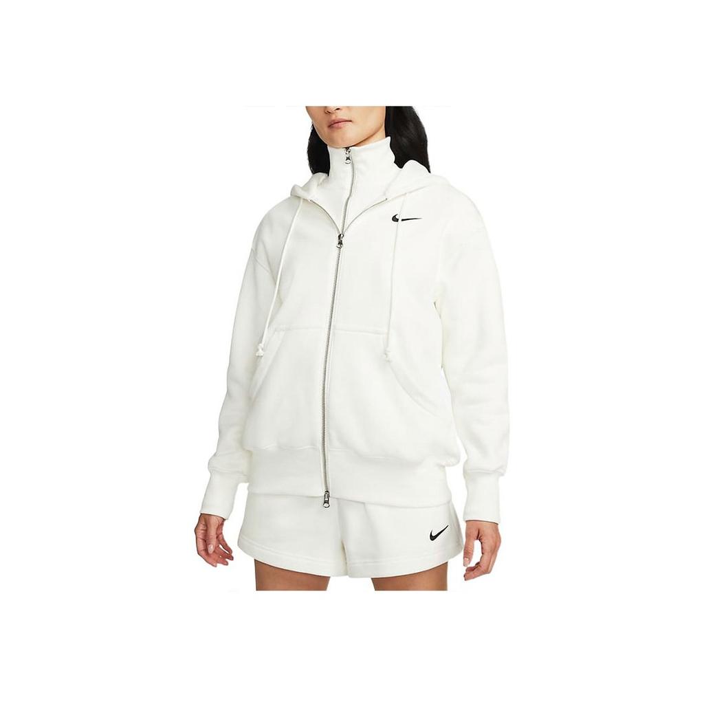 New Nike Sportswear Phoenix Fleece Women's Ultra Loose Full Zip Hoodie White DQ5759-133