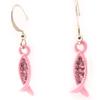 Les Trésors De Lily [C3741] – Rosa „Fisch“-Designer-Ohrringe