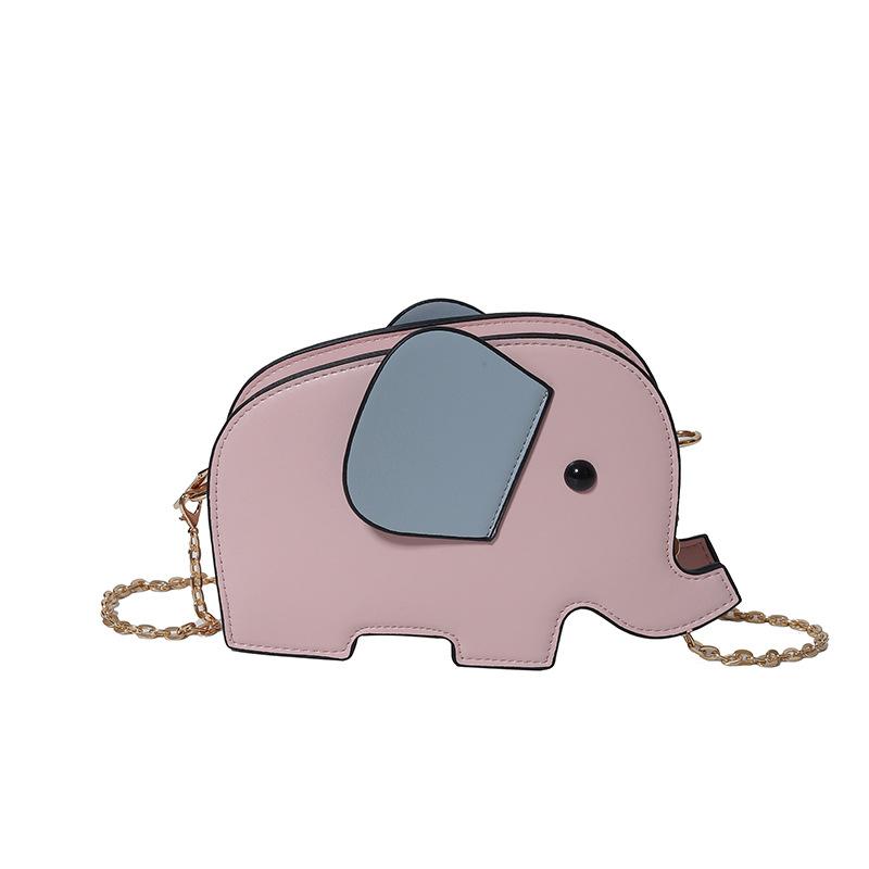 Cute Small Bag 2025 New Japanese Cartoon Shoulder Bag Ins Internet Celebrity Girl Baby Elephant Versatile Small Round Bag Pu