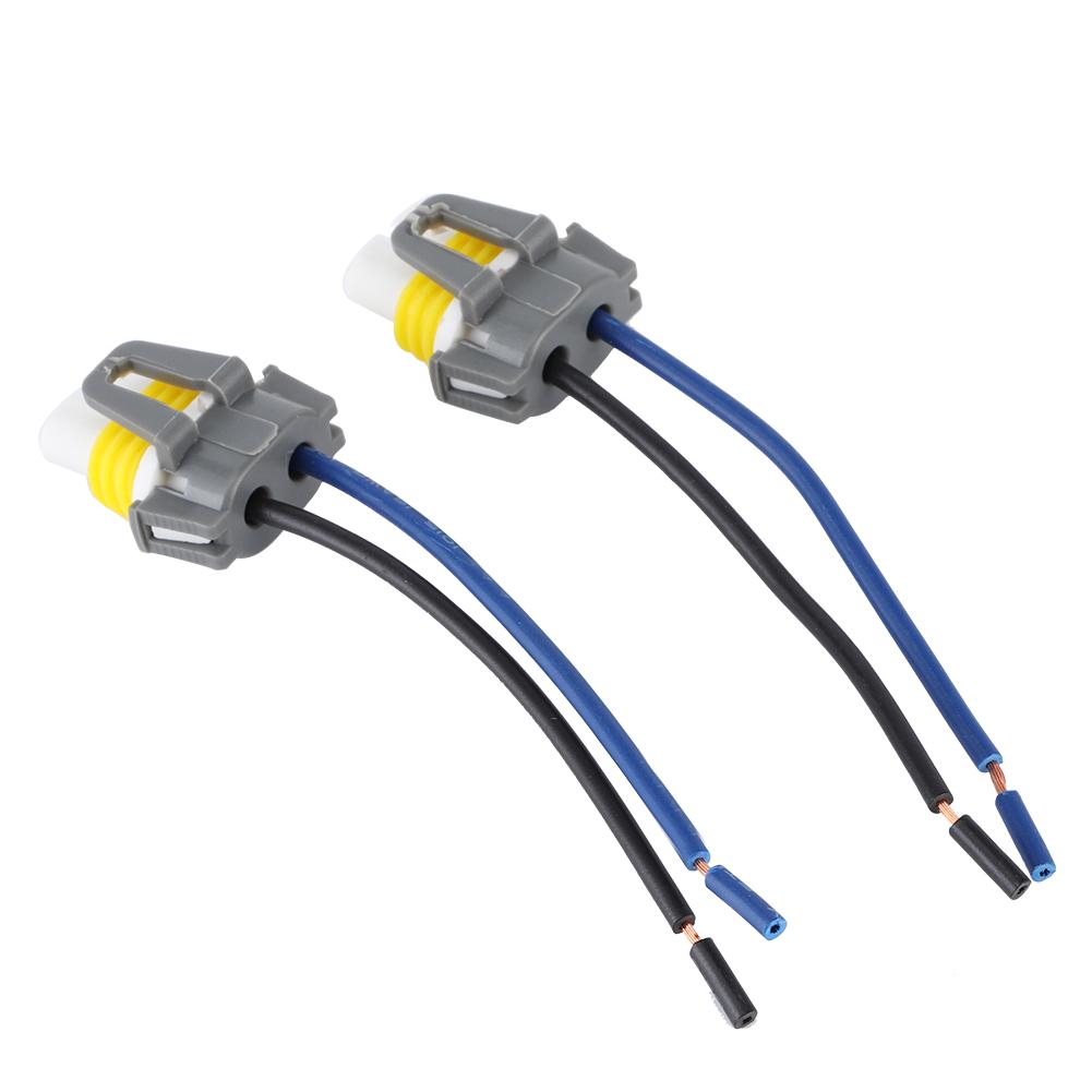 2Pcs H11 H8 Female Adapter Wiring Harness Socket Connector for Fog Light Headlamp
