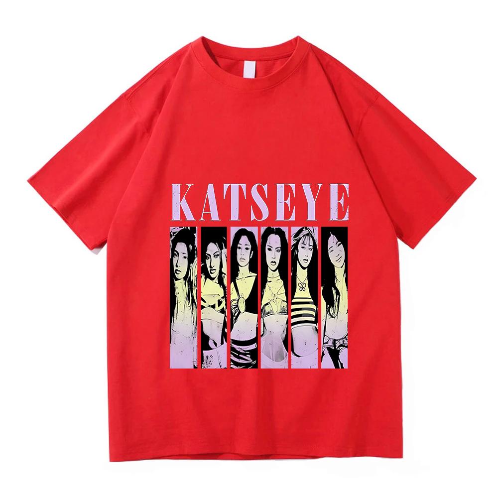 Girls Band KATSEYE EST 2026 T-shirt Cotton Short Sleeve Fashion Female Tshirts Korean Style Women Men Clothing O-neck Unisex TEe