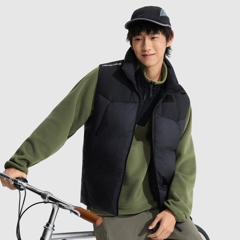 Li Ning CF Outdoor Water-Resistant Warm Loose Duck Down Vest Unisex Vest Black AMRV033-4