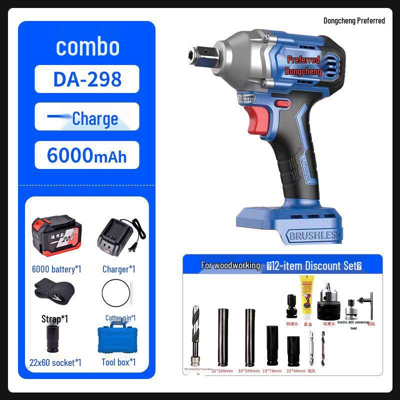 Dongcheng High Torque 488 Brushless Electric Impact Wrench with Lithium Battery