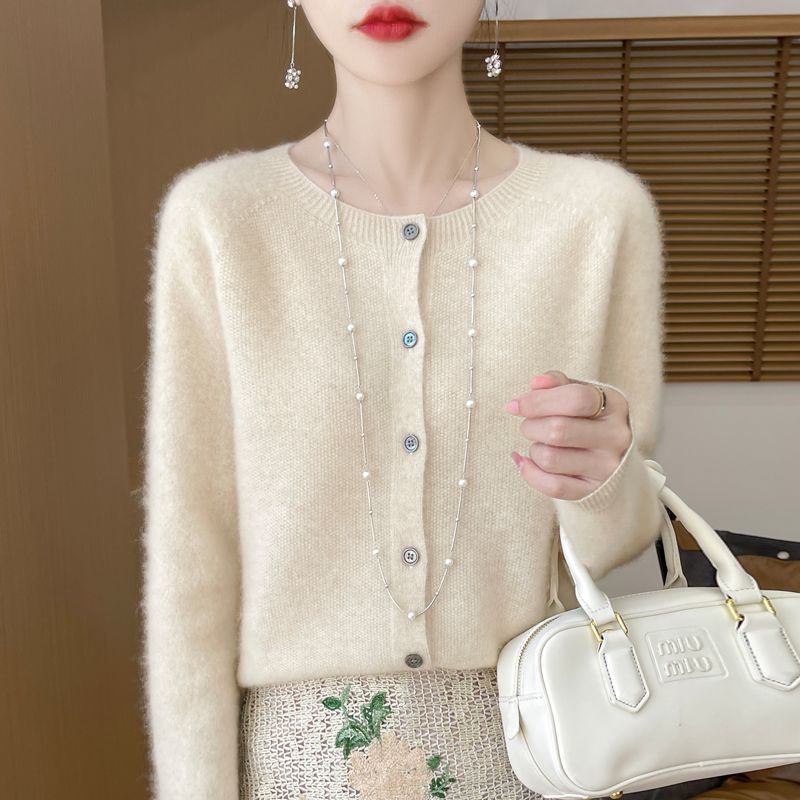 

Длинный рукав свитера весна и осень свободный топ L бежевый