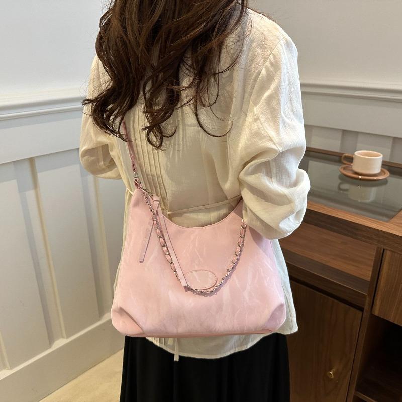 New summer fashion shoulder bag messenger bag simple casual soft surface large capacity commuter bag women's versatile