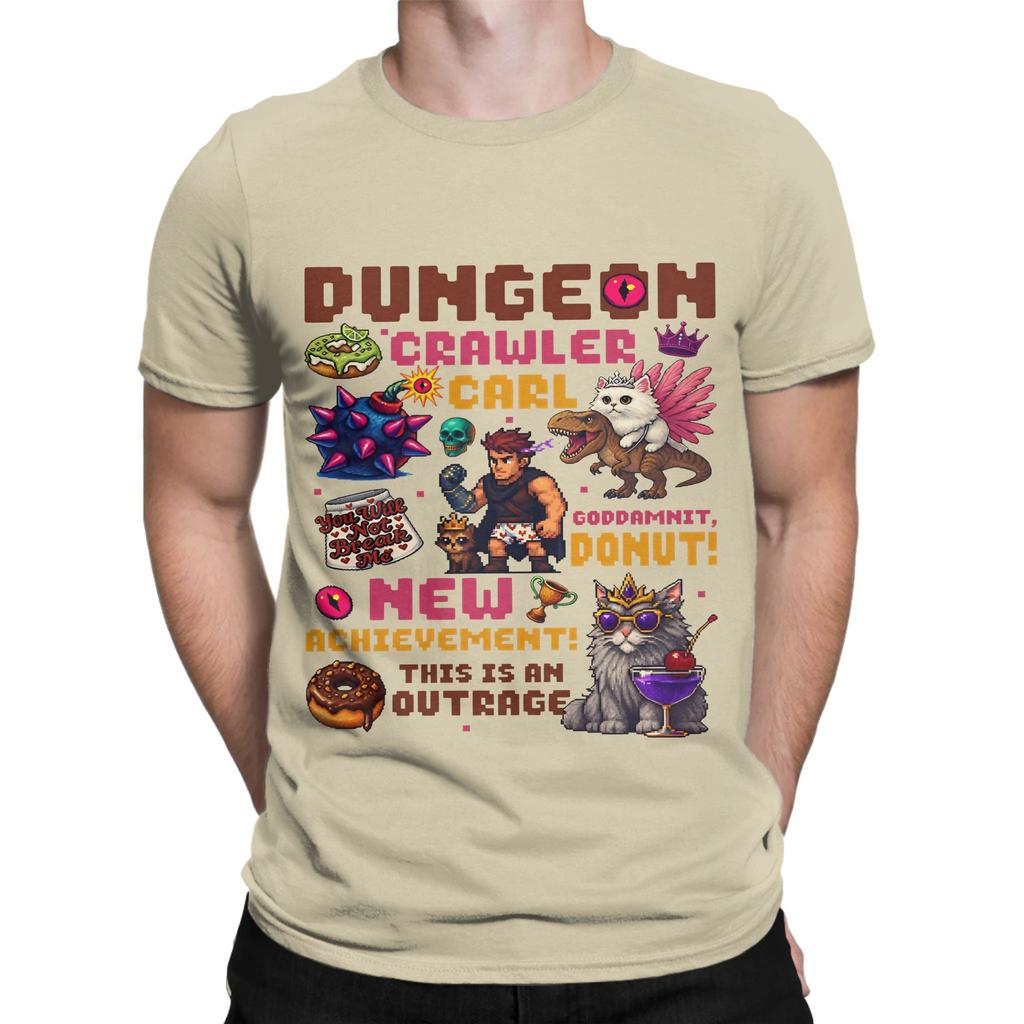 Dungeon crawler carl Donut and Mongo Funny Graphic 100 Cotton TShirt Dungeon Crawler Carl Tops Tees For Unisex