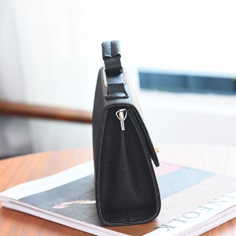 WTEMPO Brand Trendy Fashion Locking Square Bag Hundred Casual Crossbody Bag Shopping Commuting Shoulder Bags