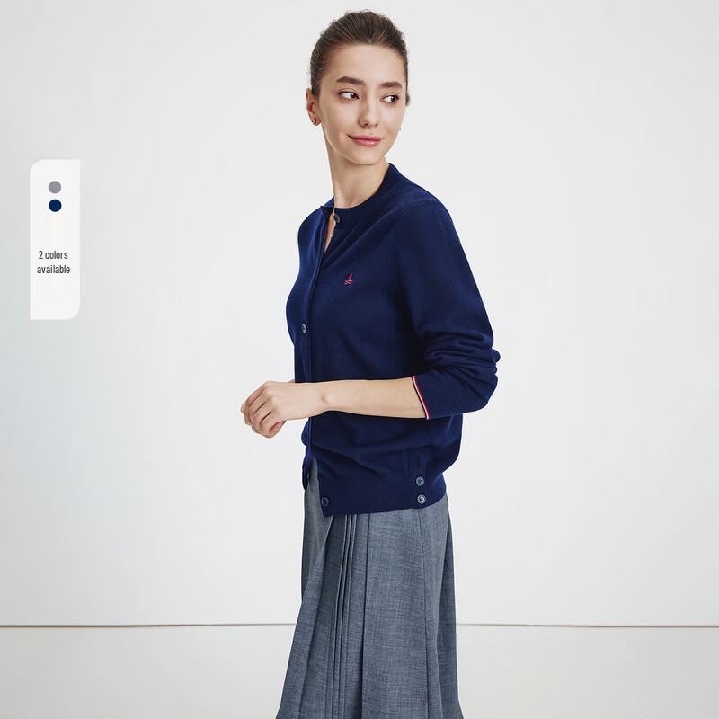 Navigare Women's 100% Wool Knit Cardigan